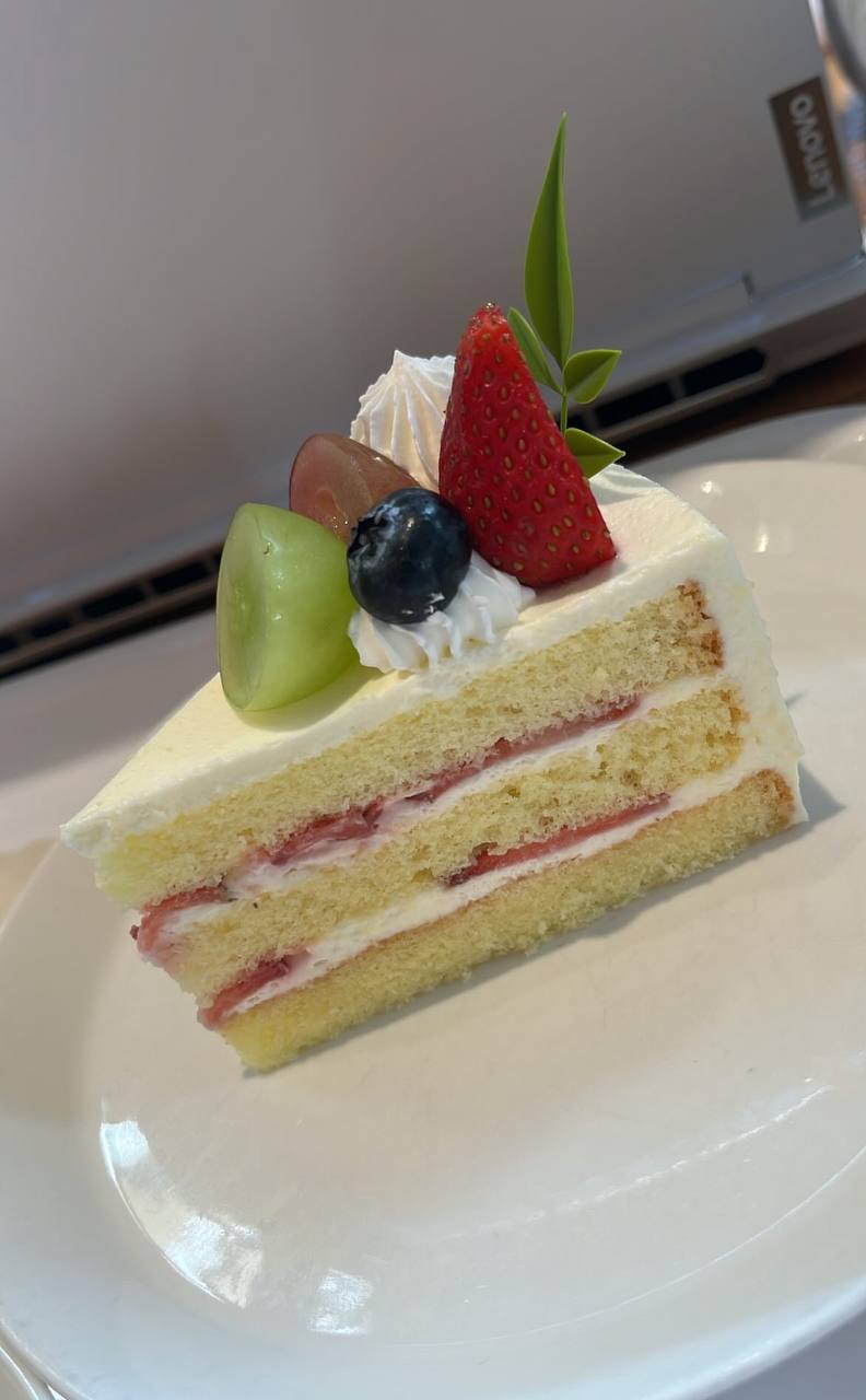 Fruit shortcake close-up